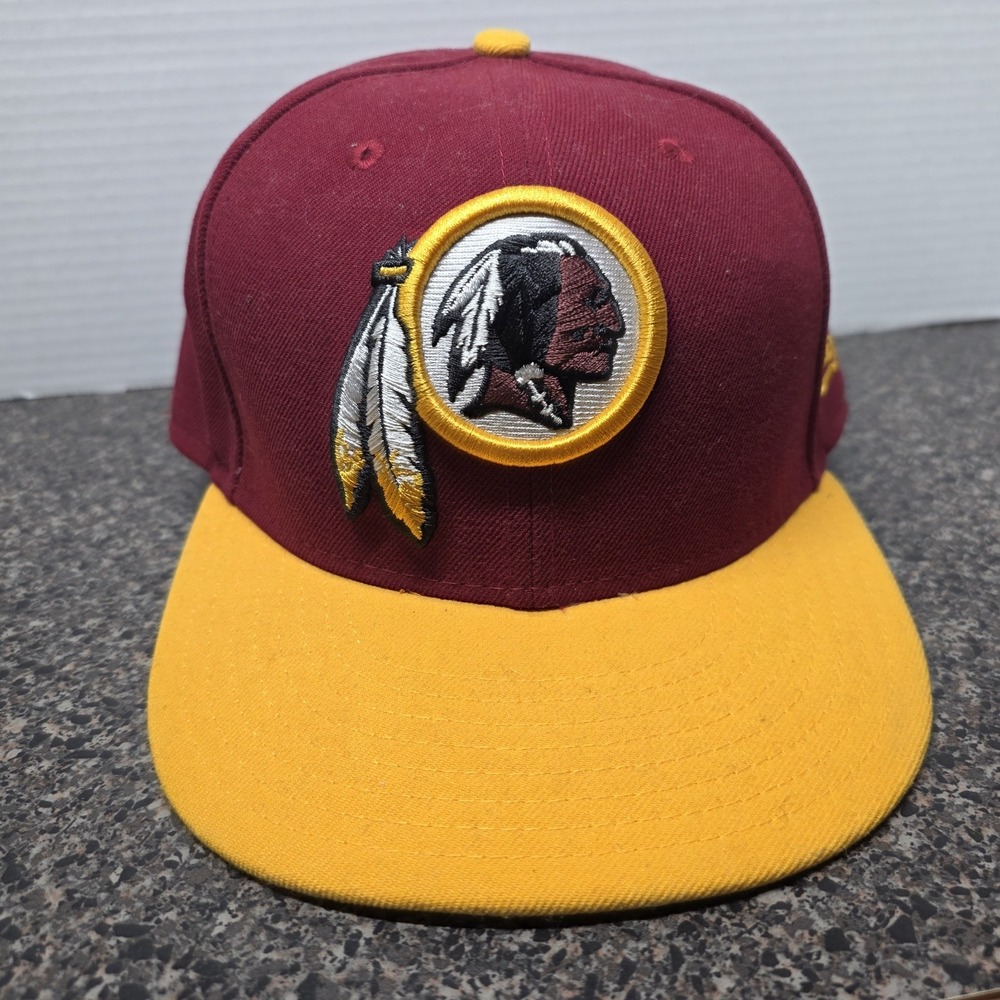 Washington Redskins New Era 59FIFTY Fitted Hat Size 7 5/8 Burgundy Gold NFL